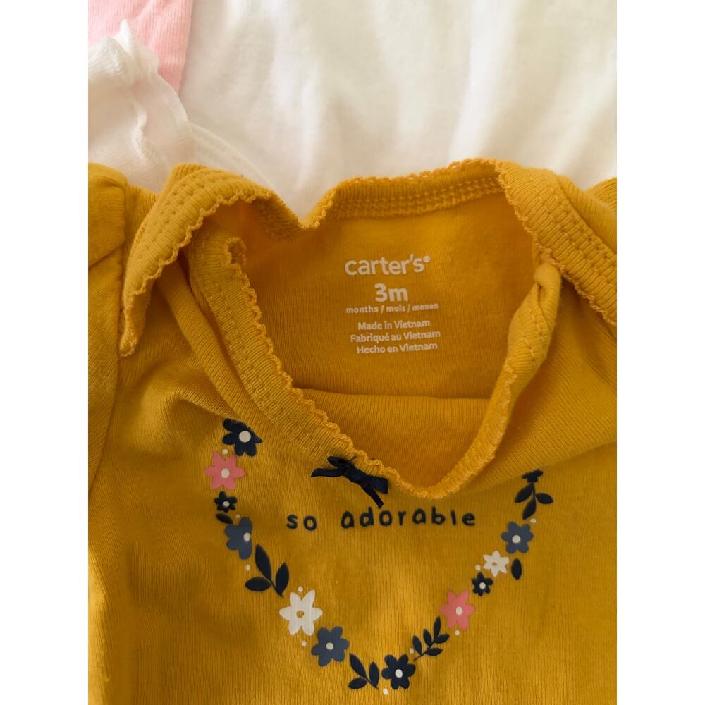 Carter's Baby Girl Bundle - 3 Months - Six (6) Short Sleeve Bodysuits One-Piece - Picture 13 of 13